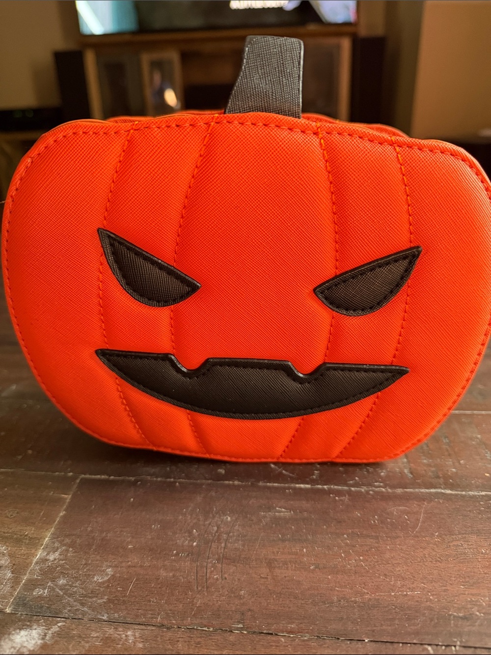 Kids Orange Pumpkin Bag with Black Face